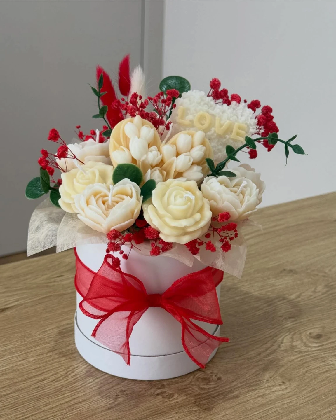 Decorative Scented Candles - Rose & Bubble Shapes