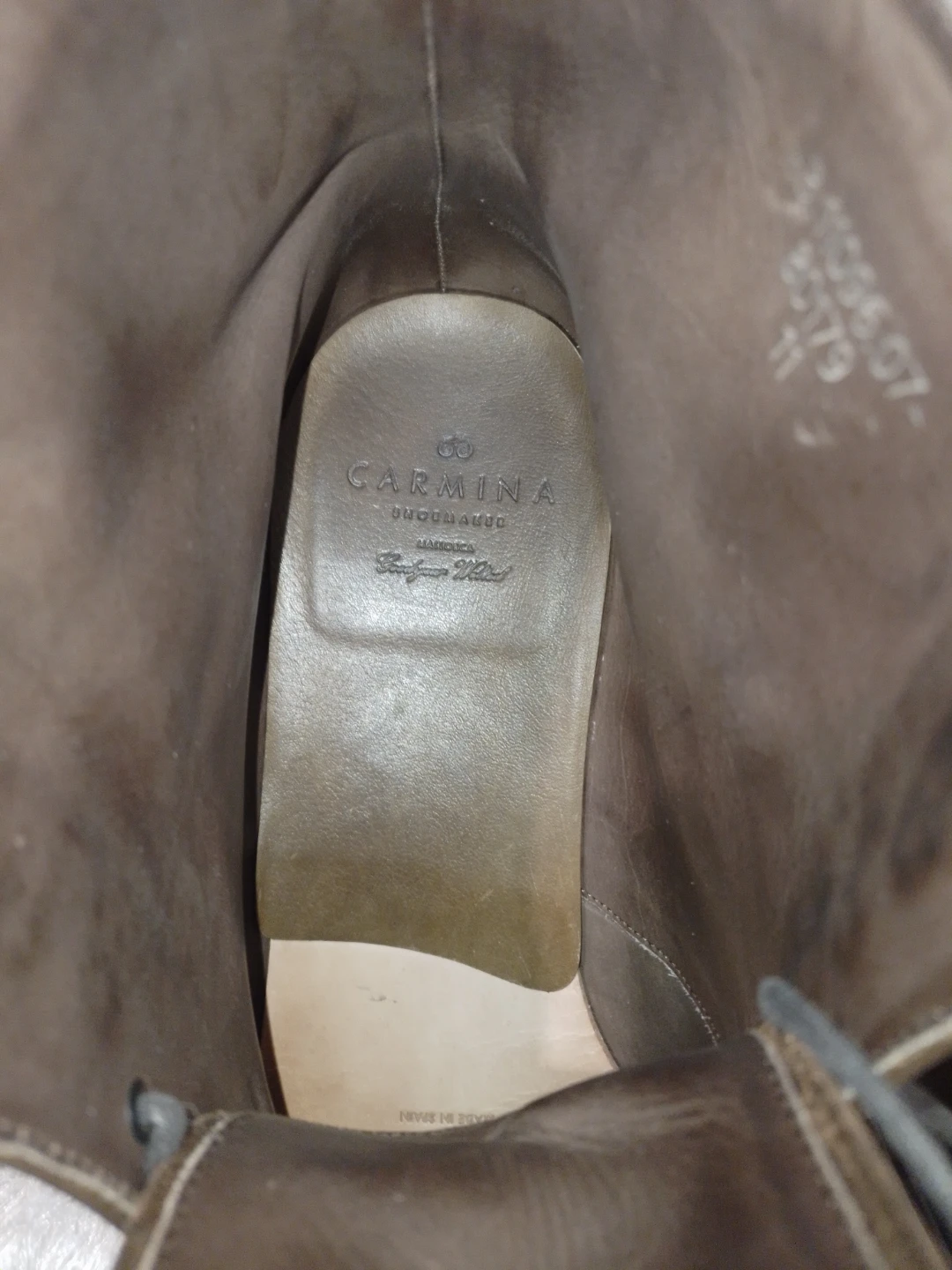 Carmina Leather Cap Toe Lace-Up Boots - photo 5