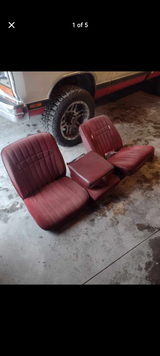 Red Bucket Seats with Console buddy bucket seat and frame - photo 5