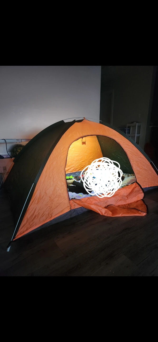 Moving Sale (Orange and Green Dome Tent)