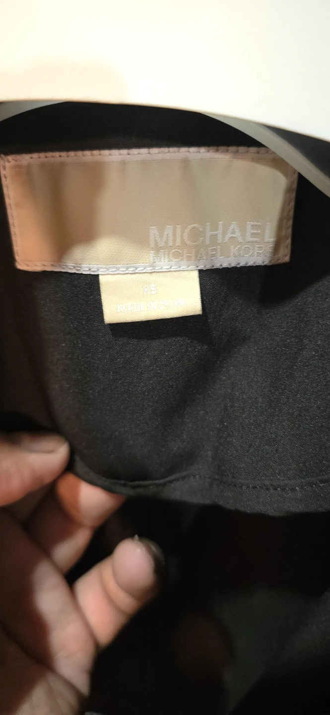 MICHAEL KORS Black belted coat hooded Jacket XS - photo 3
