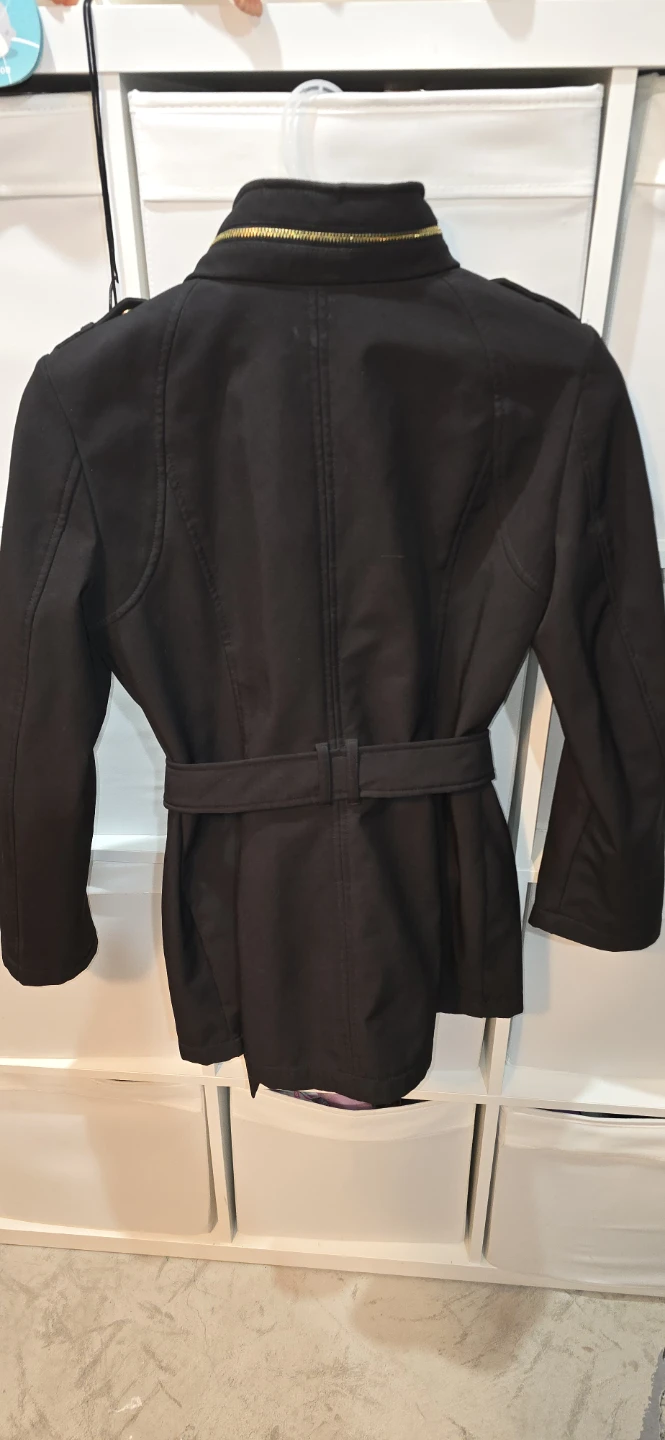 MICHAEL KORS Black belted coat hooded Jacket XS - photo 4