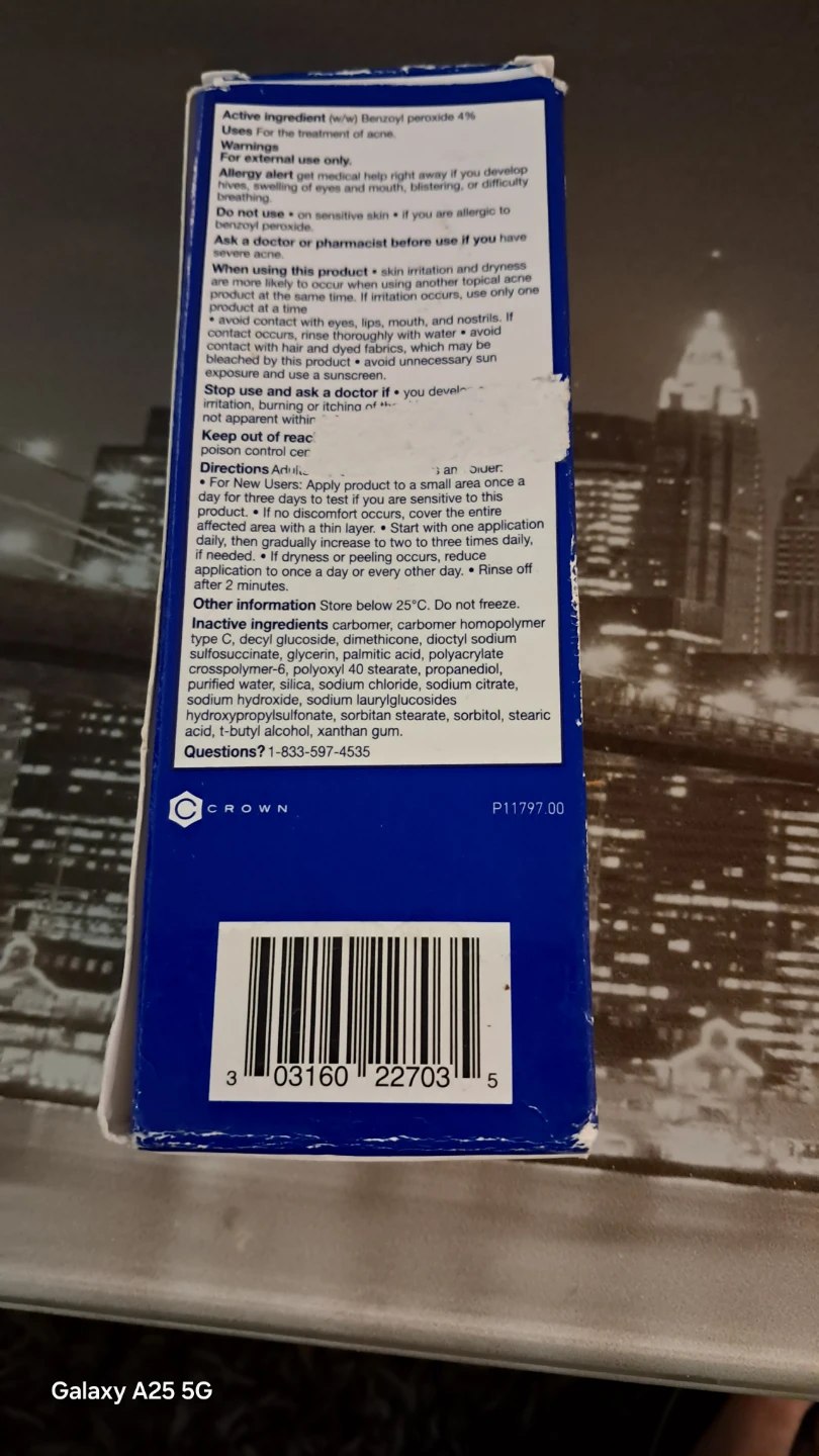 PanOxyl Acne Wash Benzoyl Peroxide Cream 4% 85g - photo 3