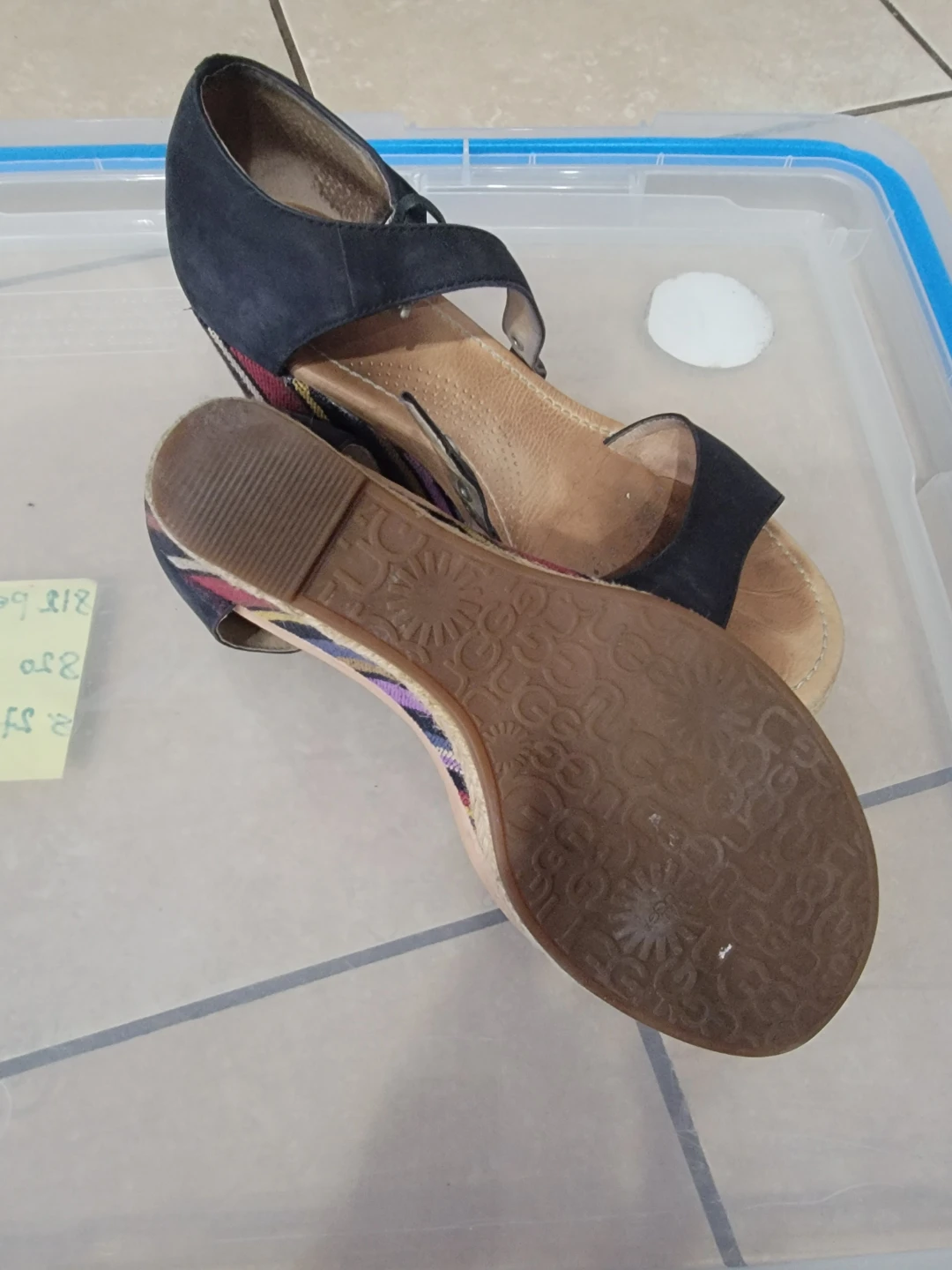 UGG Wedge Sandals - Black Suede - photo 3