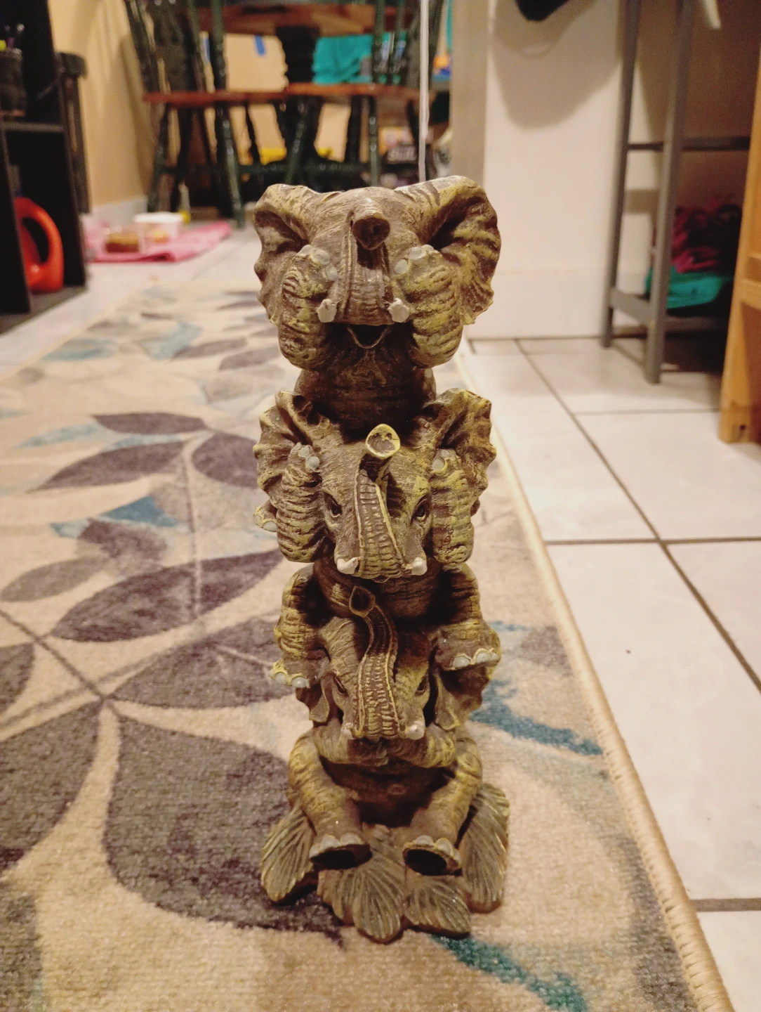 Stacked Elephant Figurine - photo 3