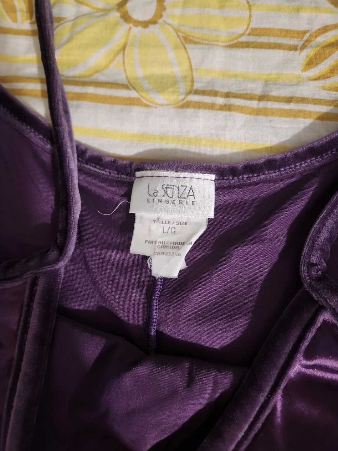 Purple mini slip with velvet straps - photo 4