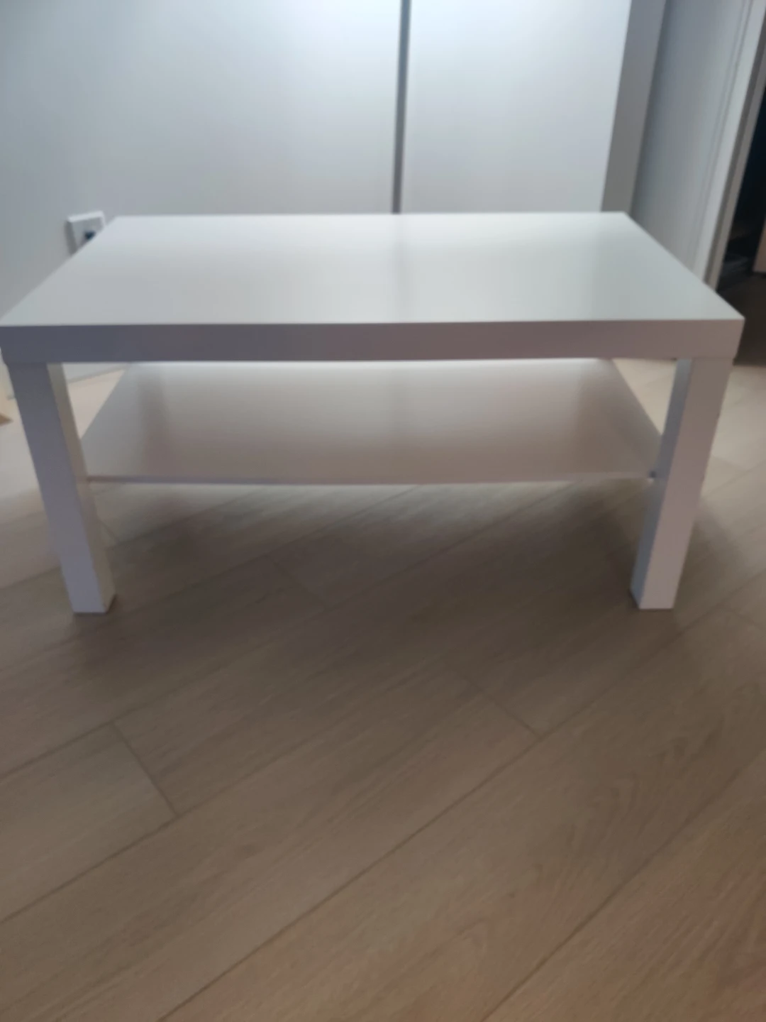 White Coffee Table with Shelf - photo 2