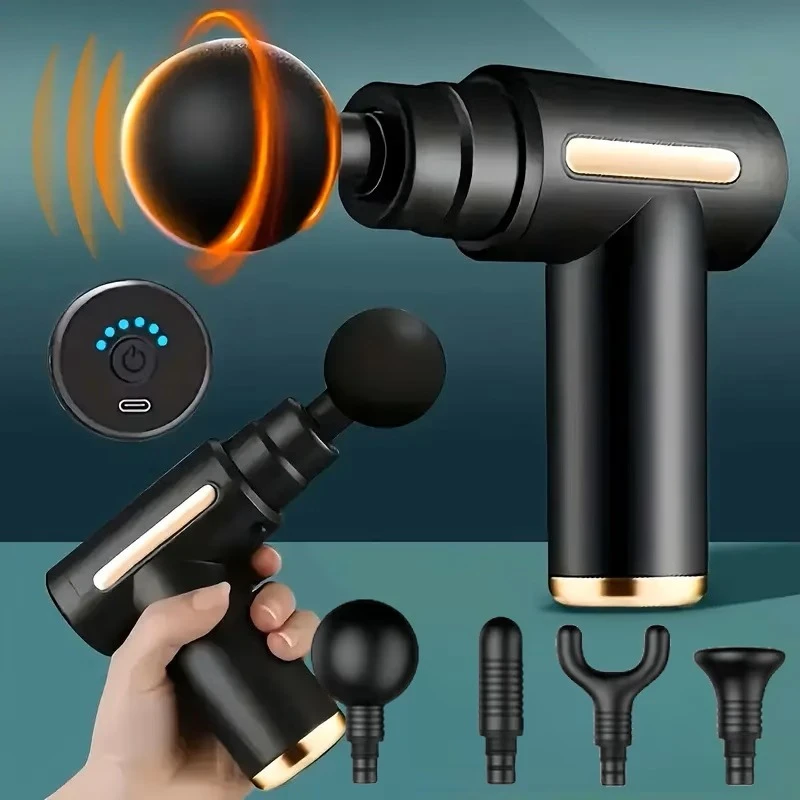 Professional Mini Massage Gun with 4 Heads