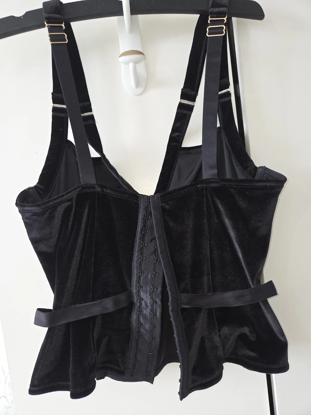 Black Velvet Corset Top with Straps - photo 2
