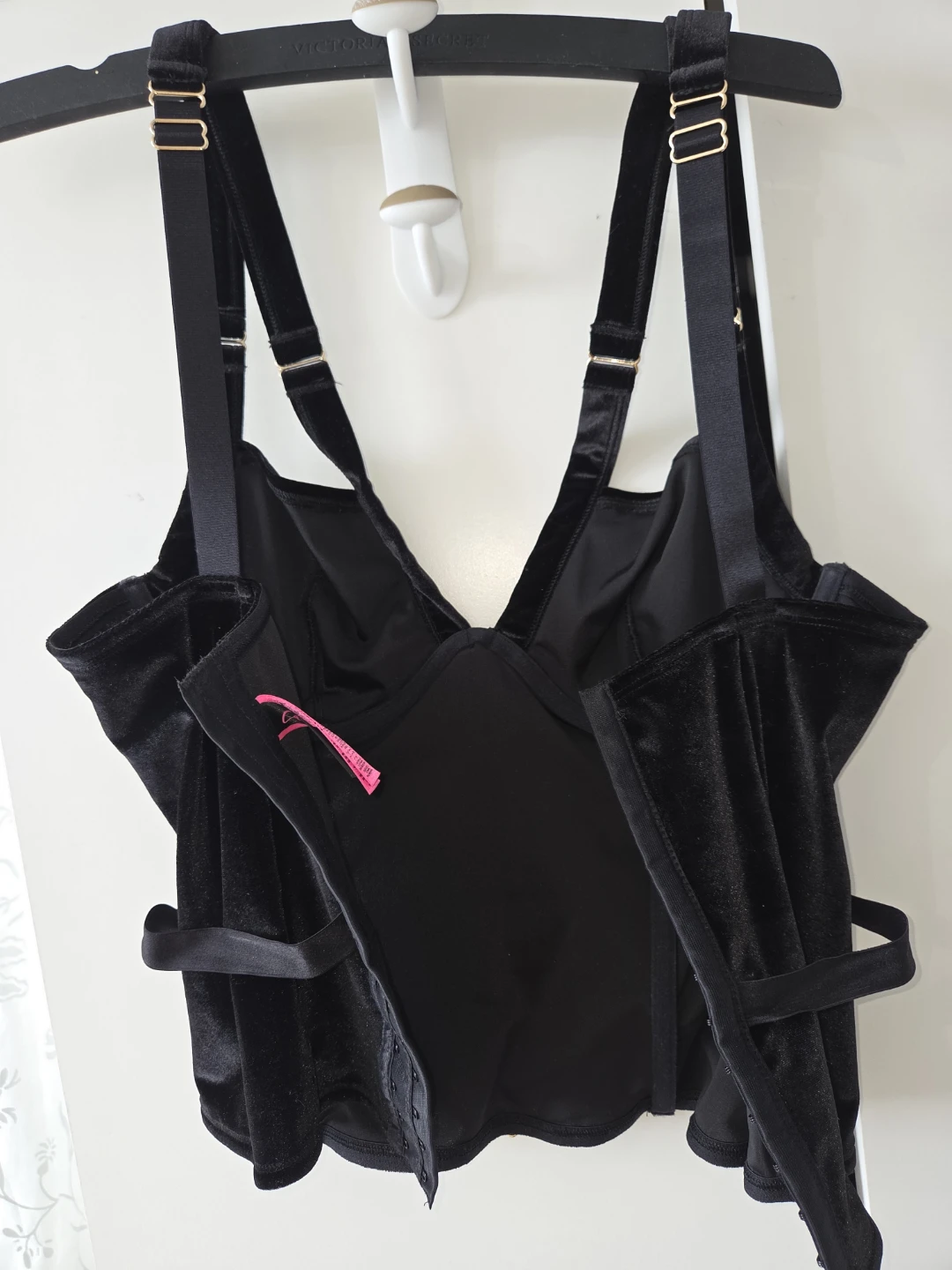Black Velvet Corset Top with Straps - photo 3