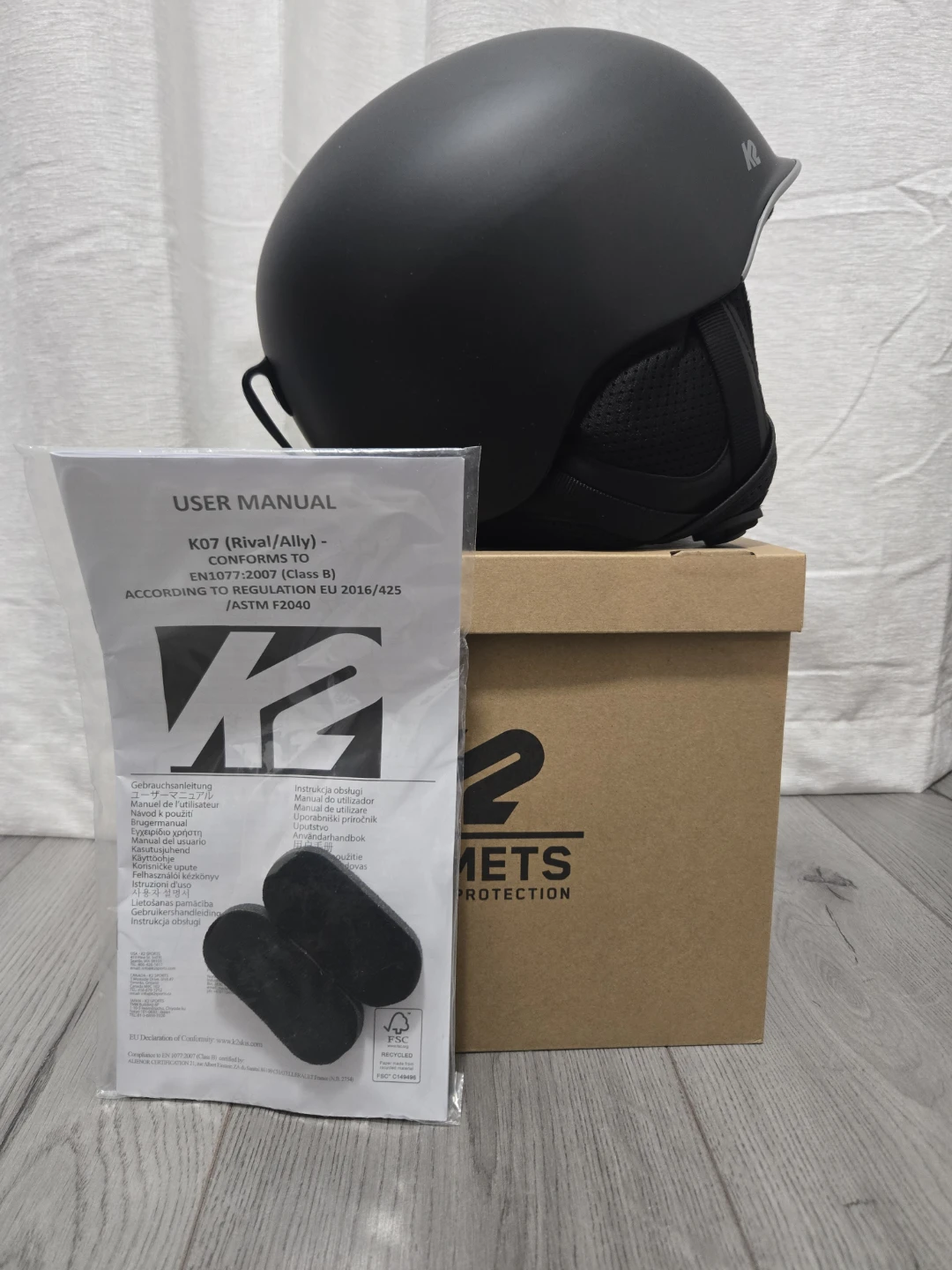 New K2 Rival Ski Helmet - Black - Size M - photo 2