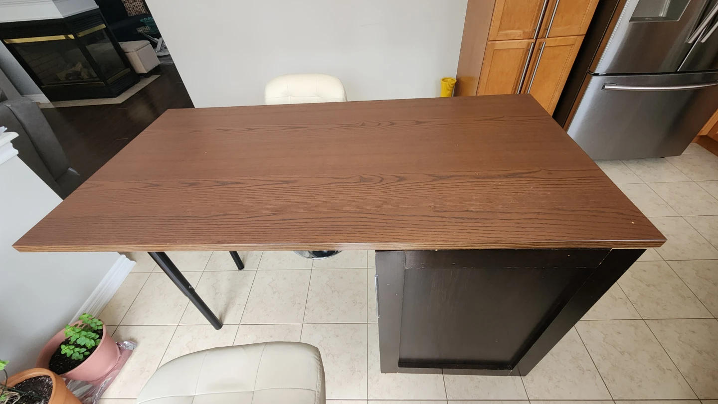 Wooden Top Island with Drawers
