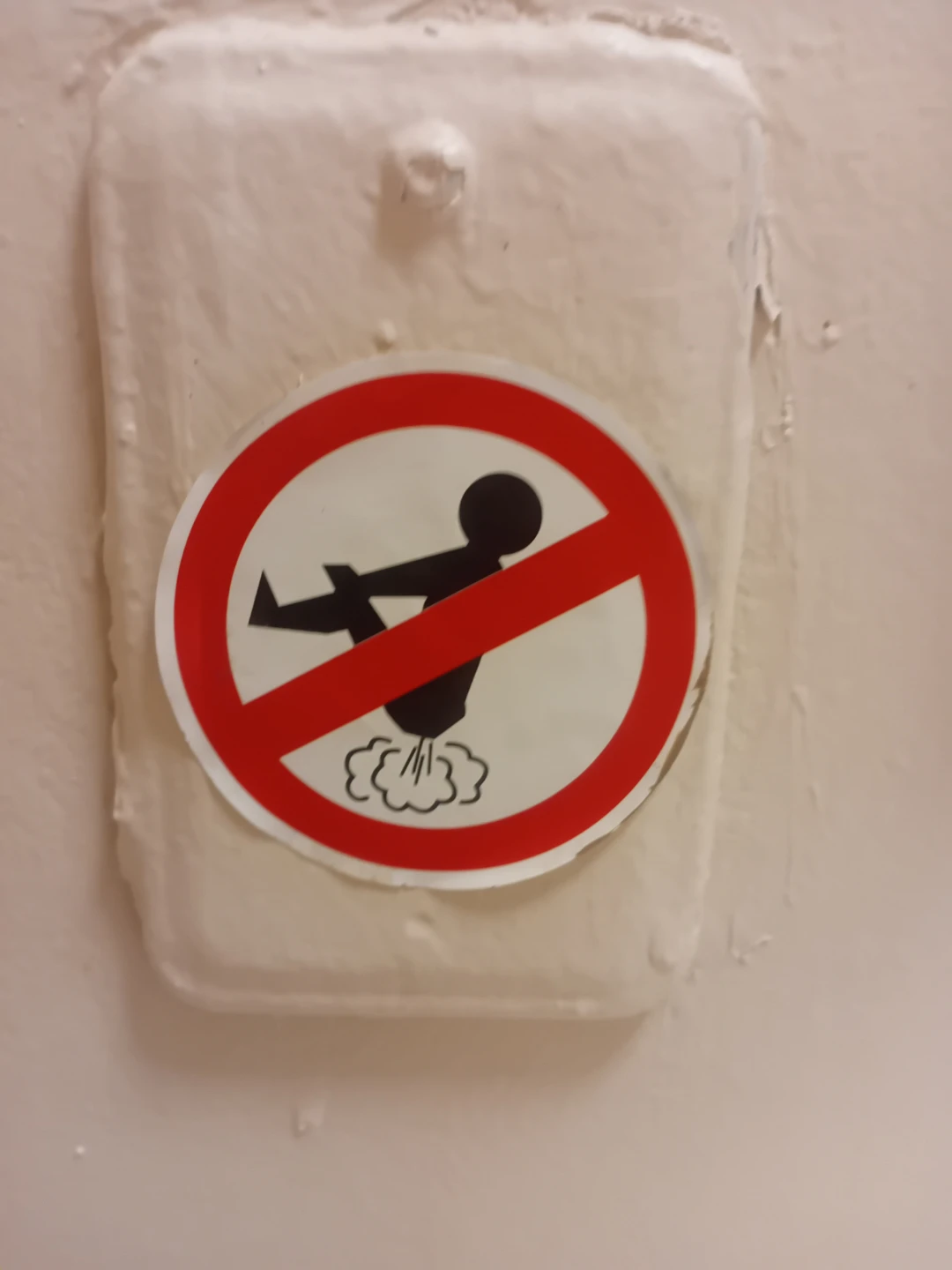 No Farting Sticker Sign