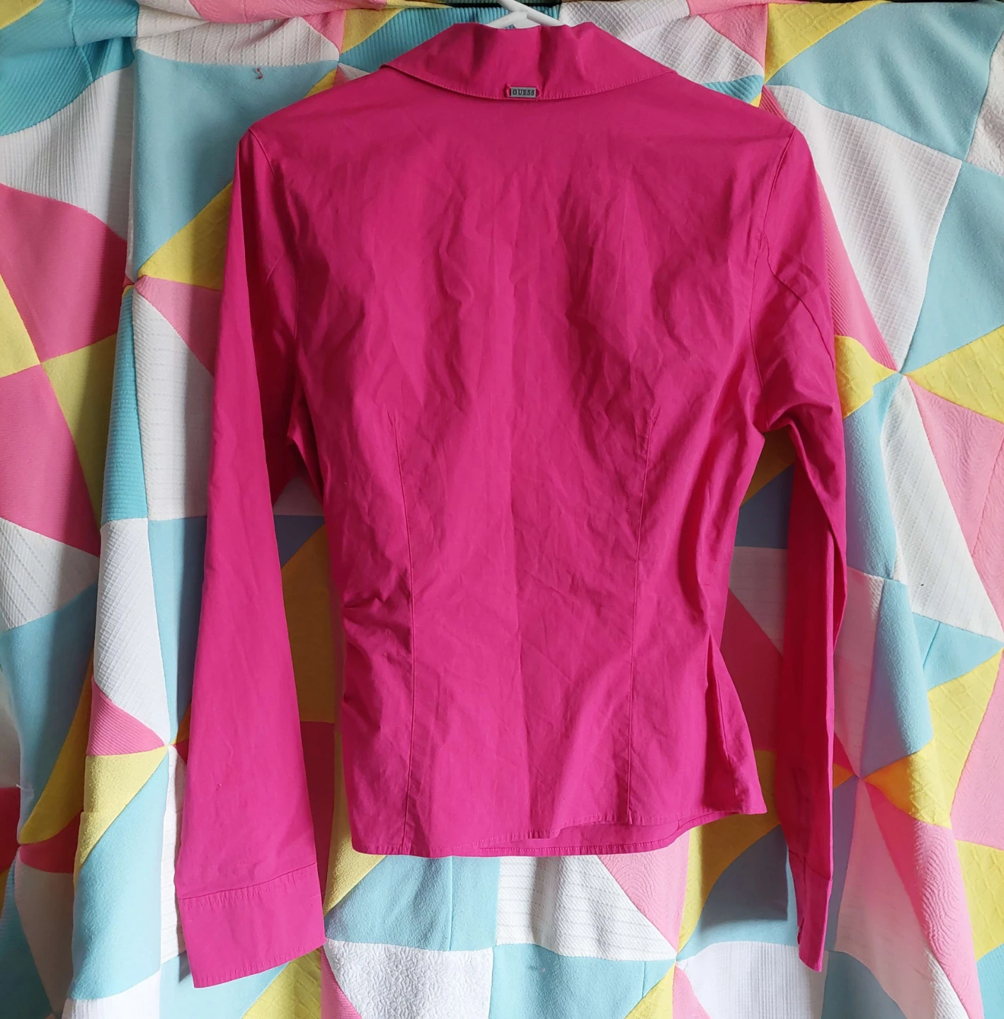 Pink long sleeve Guess wrap top - photo 2