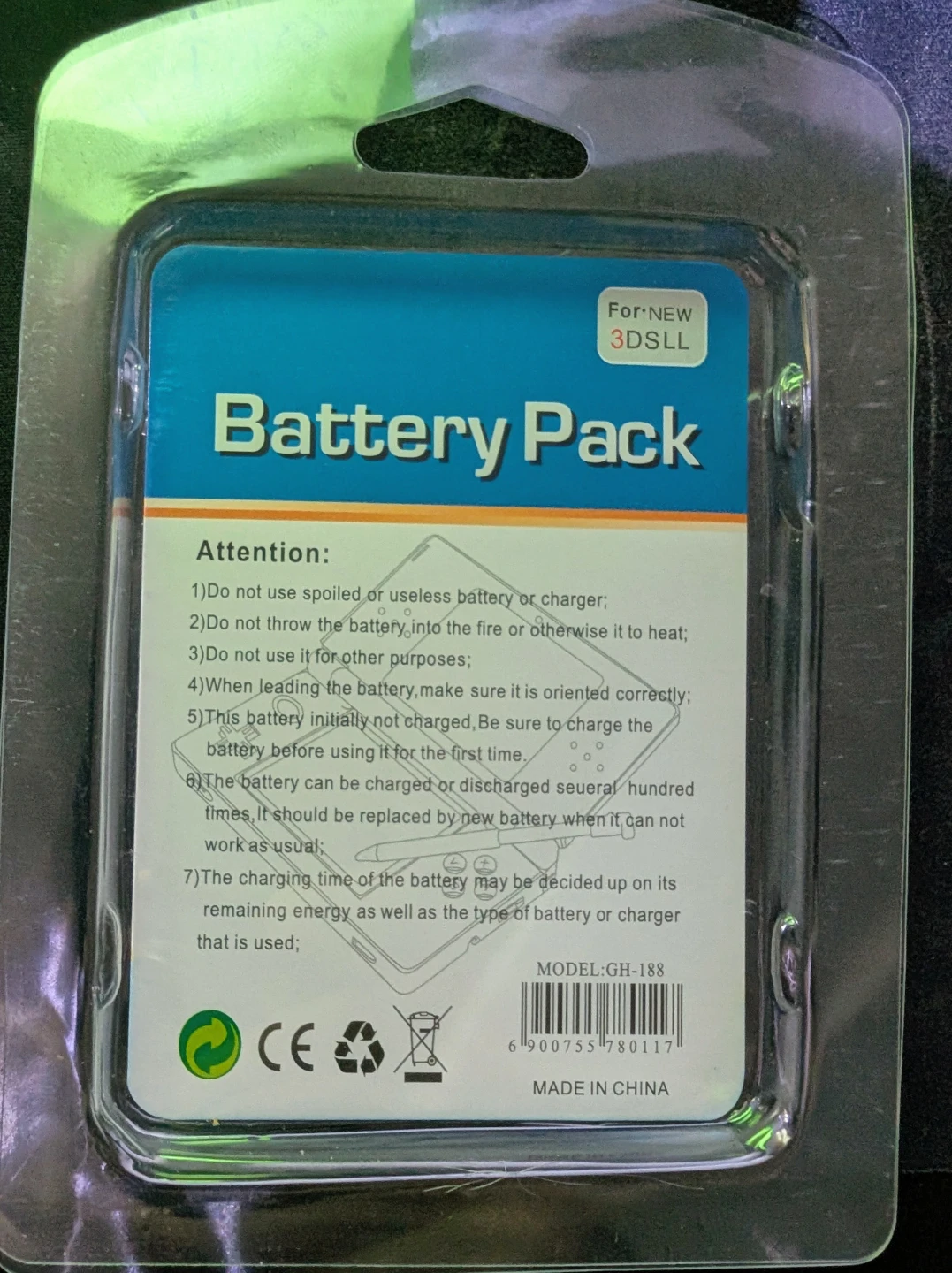 Battery Pack for NEW 3DSLL - photo 2
