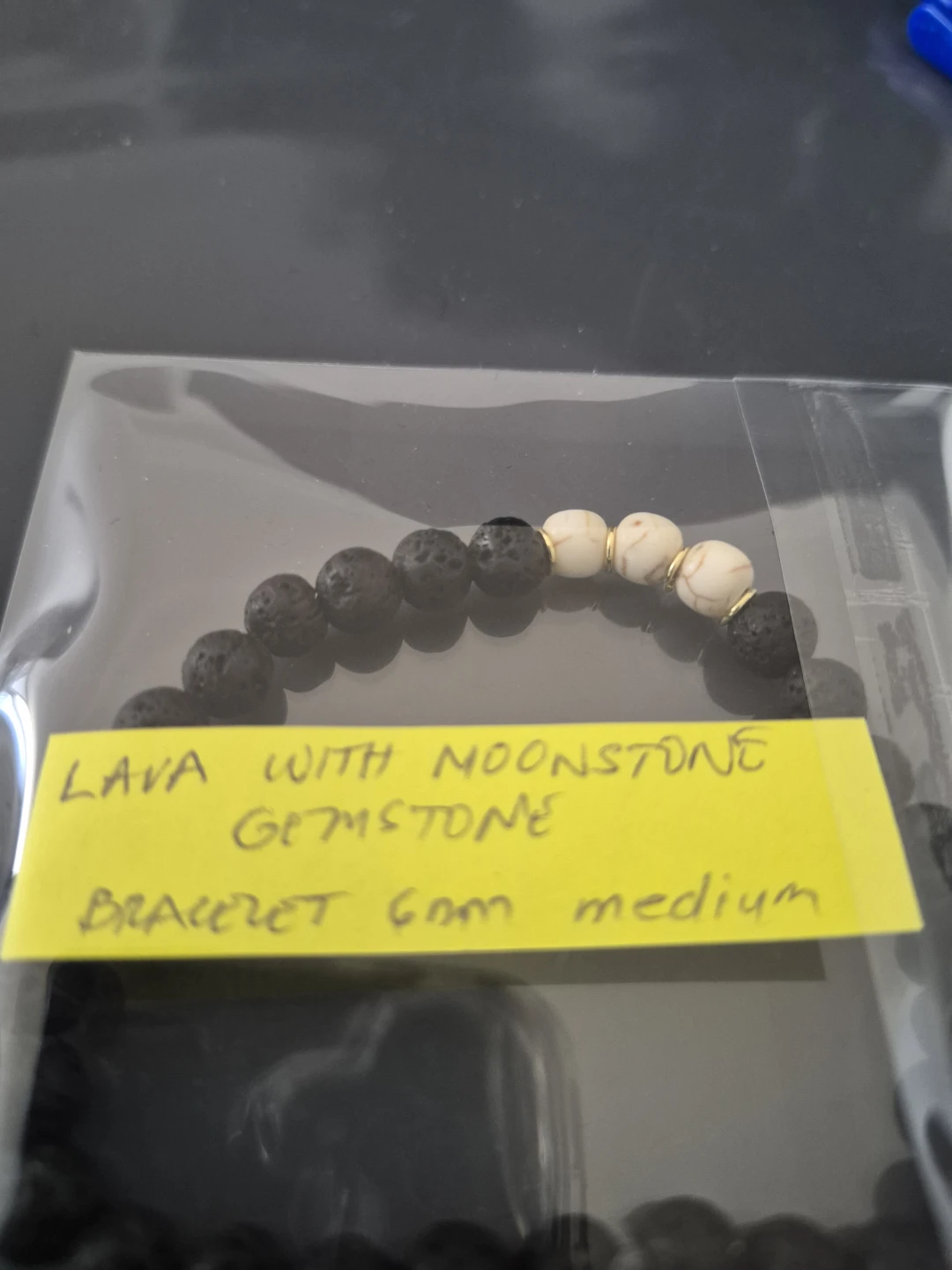Lava Stone and Moonstone Gemstone Bracelet - photo 5
