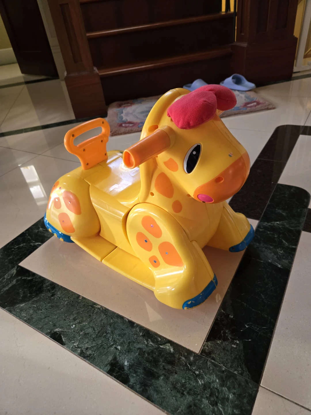 Yellow Giraffe Ride-On Toy