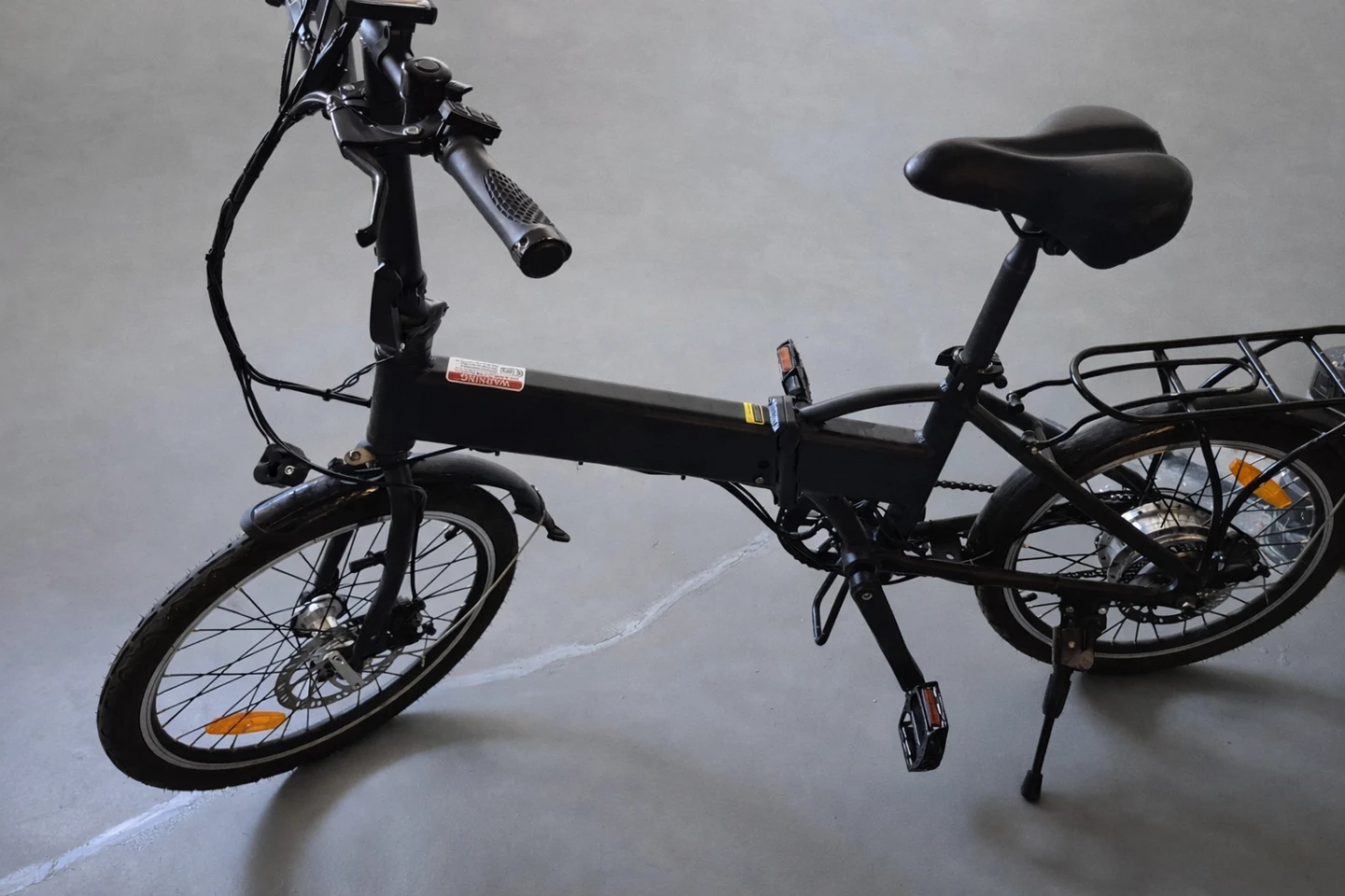 Black Folding Electric Bicycle