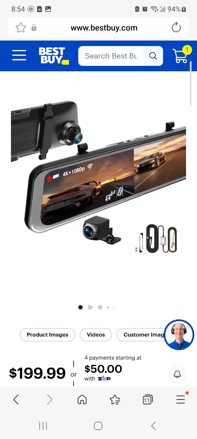 Rexing M2 Max Pro 4K WiFi GPS Mirror Dash Cam - Black - photo 2