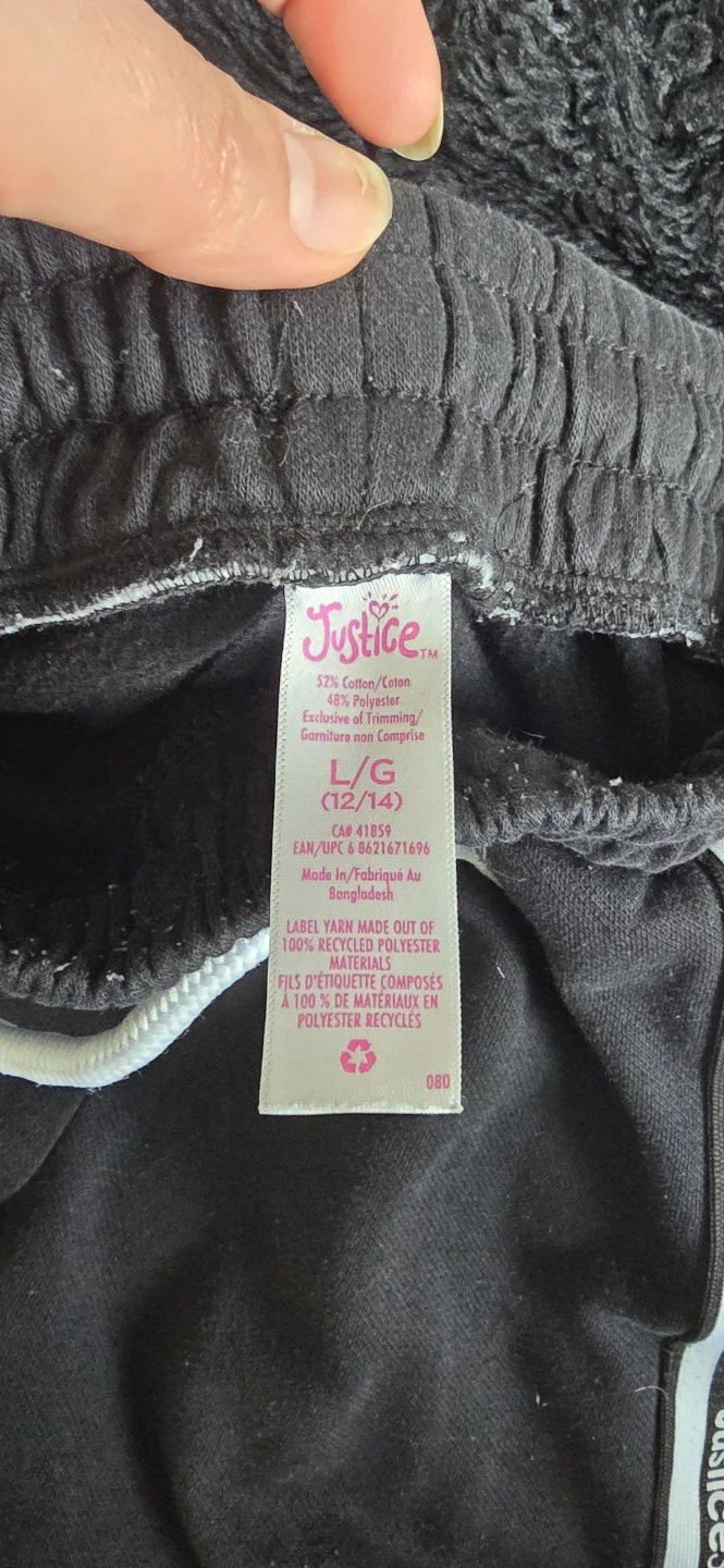 Justice Sport Girls Black Joggers Size L (12/14) - photo 3