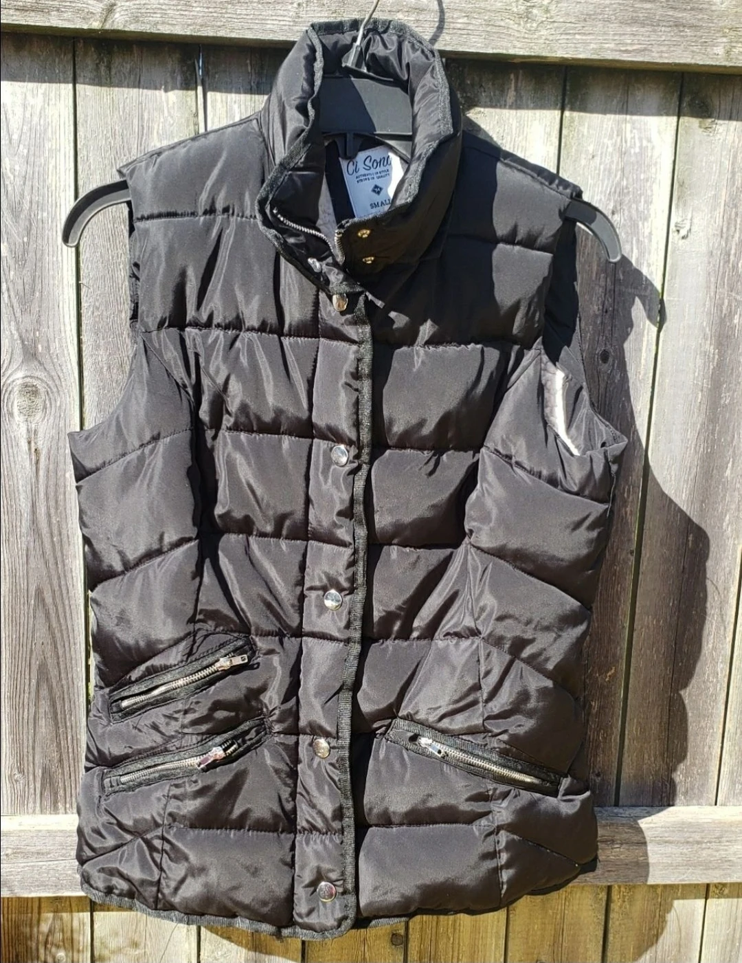 Ci sono Black Puffer Vest