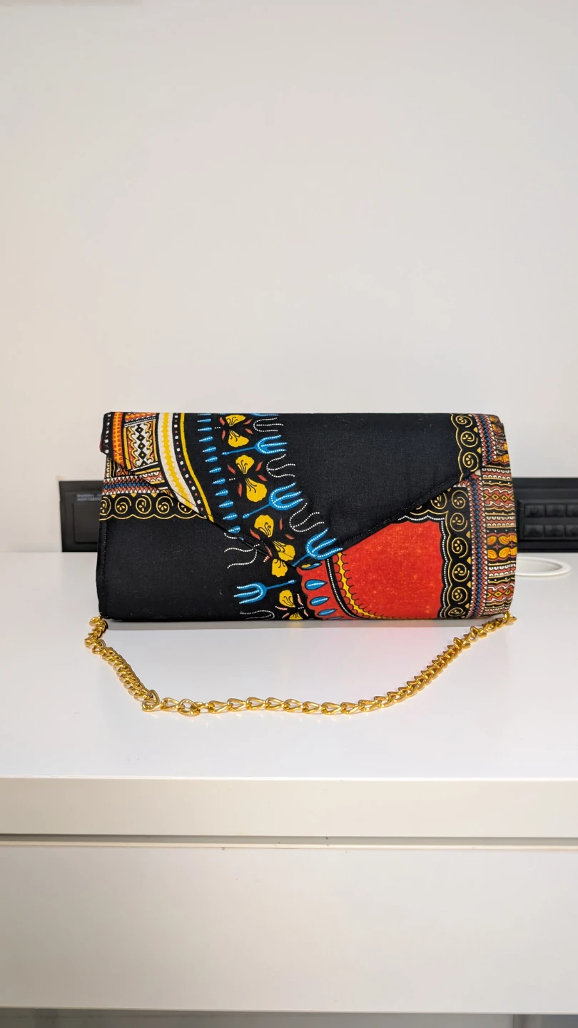 Clutch Bag with Gold Chain