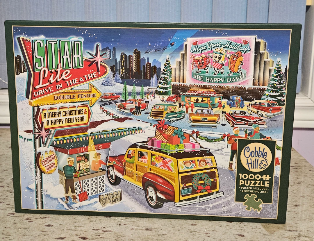 Cobble Hill Star Lite Drive-In Theatre 1000 Piece Puzzle