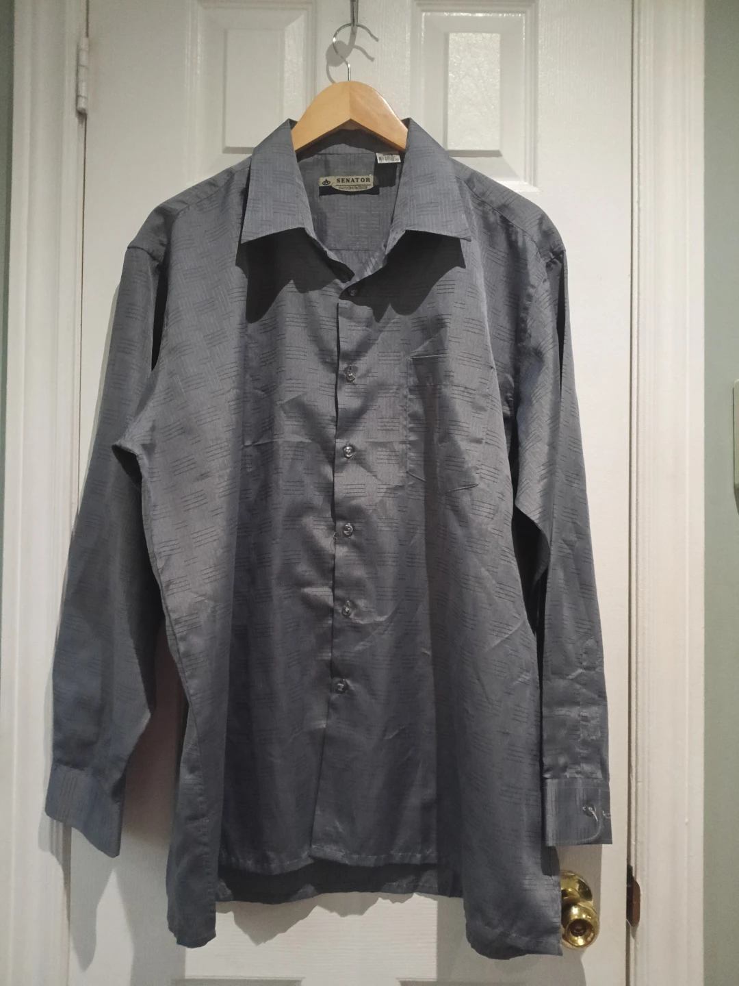 Senator Men's Grey Button-Up Shirt