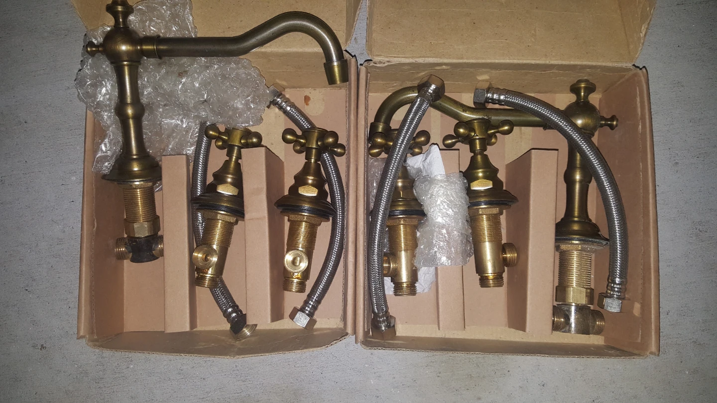 Solid Bronze Faucet Set - Vintage Style