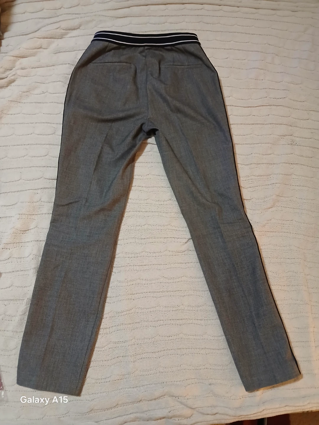 ZARA BASIC Grey Trousers with Side Stripes - photo 2