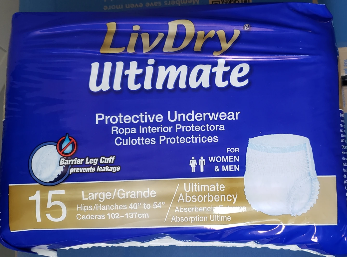 🥕LivDry Protective Underwear Size Large, 60 count🥕