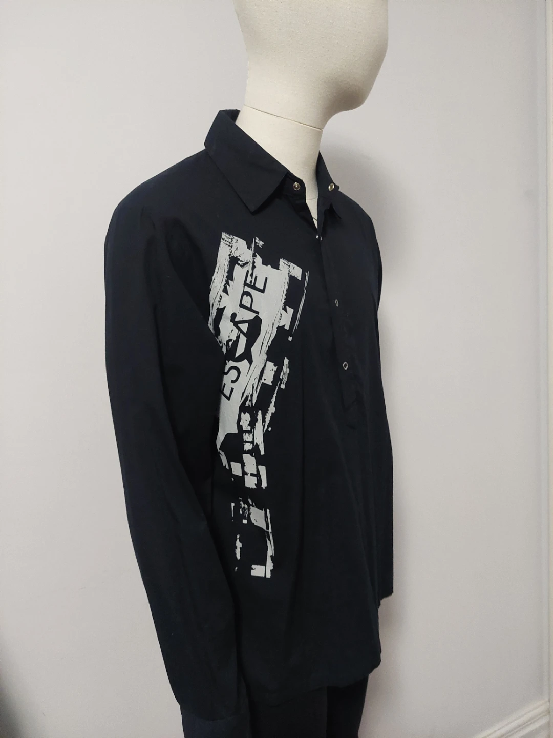 Buffalo David Bitton Men's Black Escape Graphic Shirt M/M 🏆