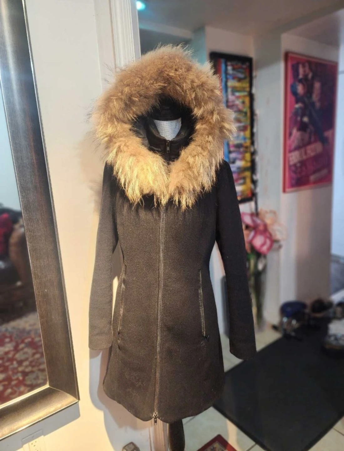 Soia & Kyo Wool Coat Real Fur
