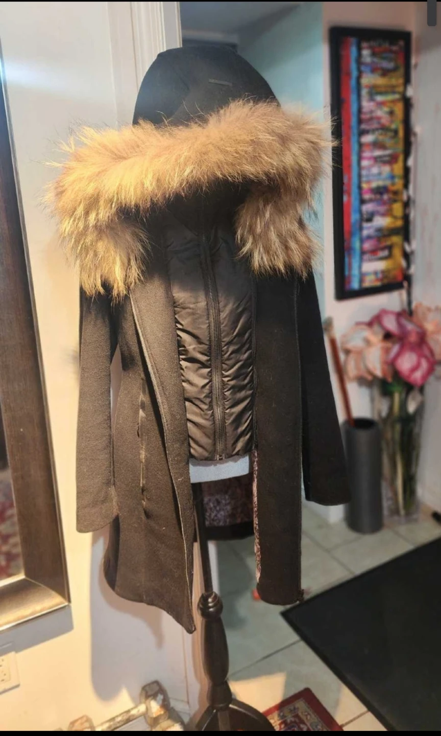Soia & Kyo Wool Coat Real Fur - photo 2