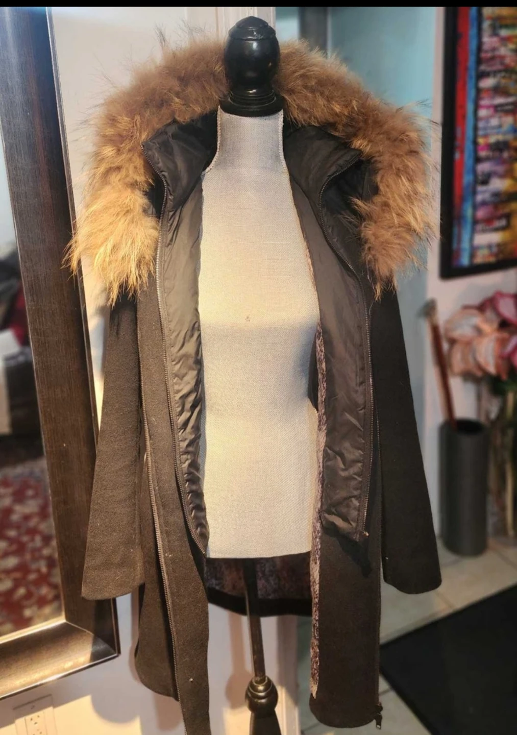 Soia & Kyo Wool Coat Real Fur - photo 3
