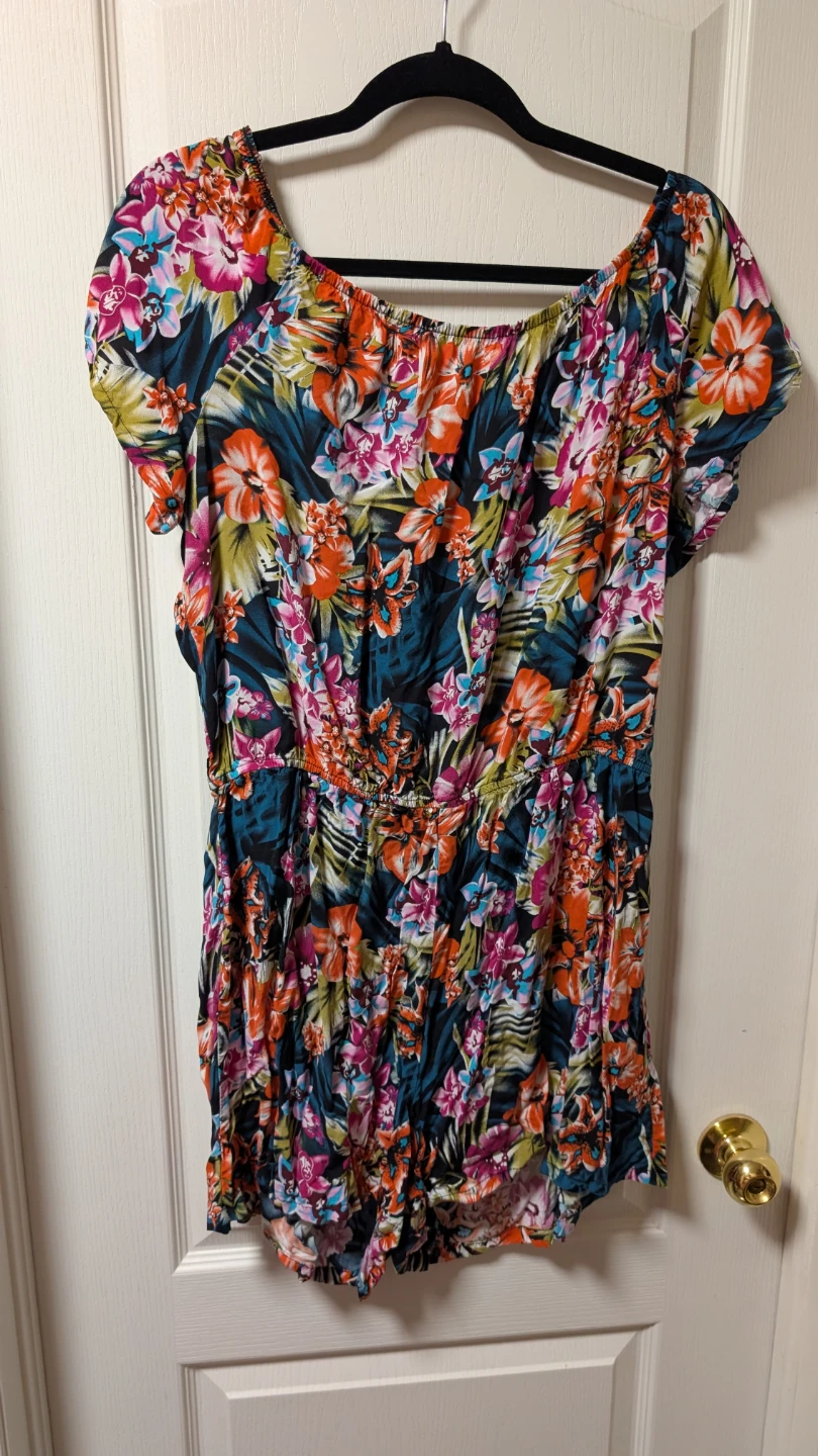 George Floral Print Romper - XL