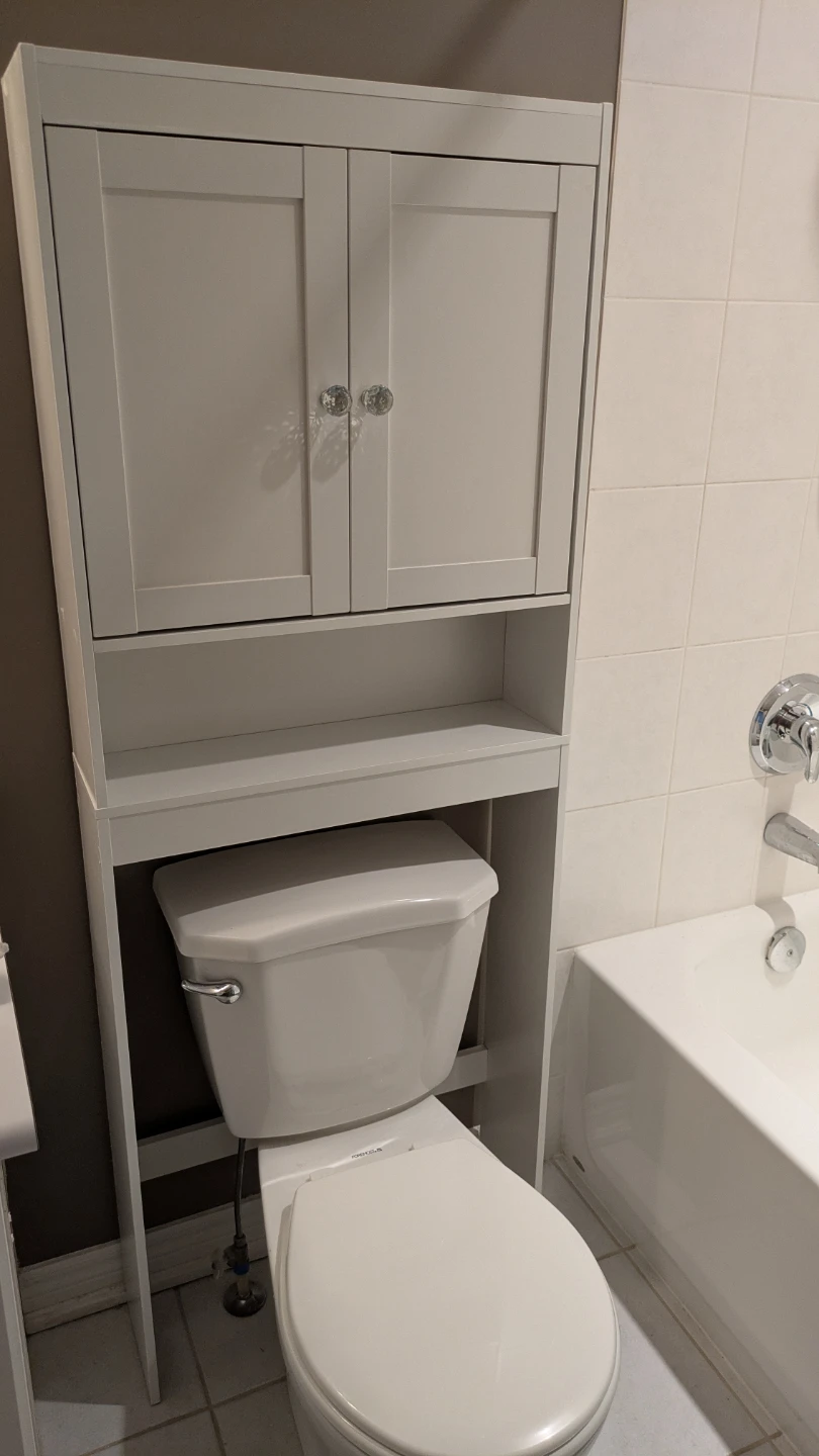White Over-the-Toilet Storage Cabinet
