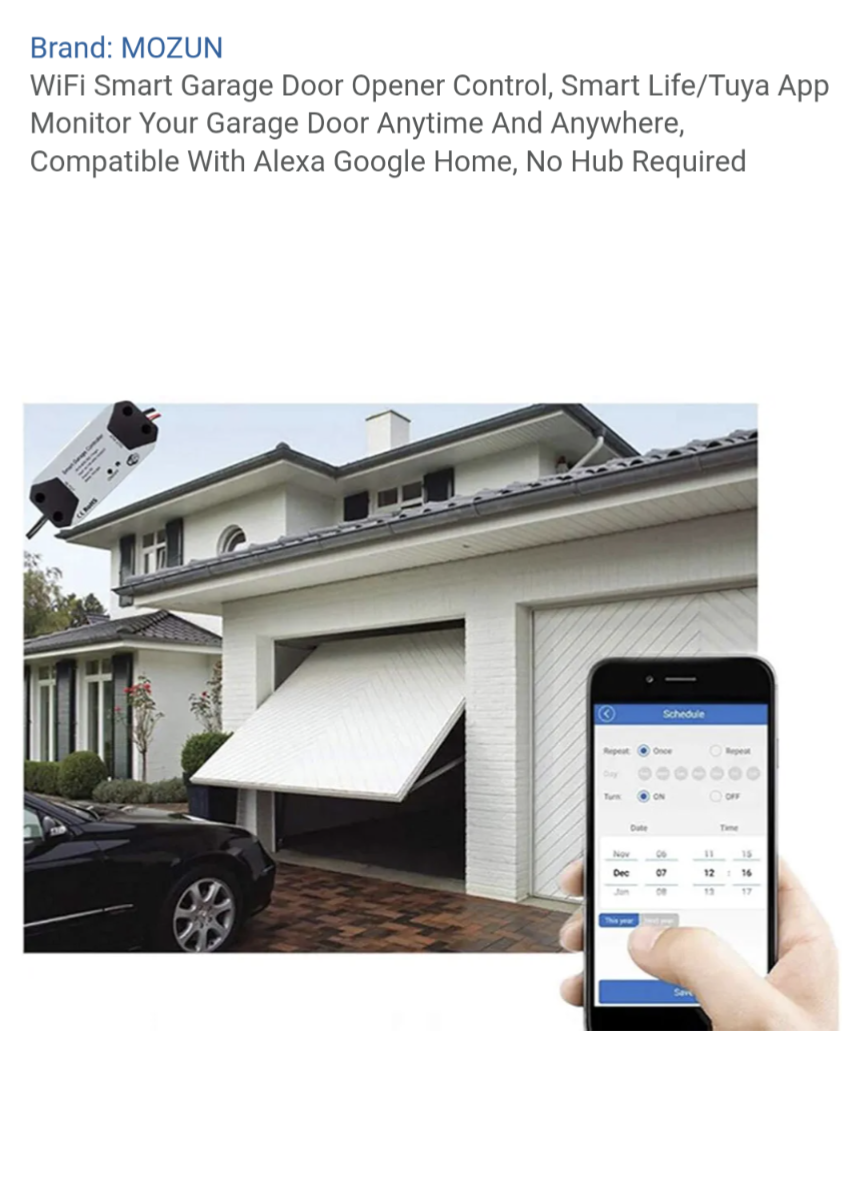 MOZUN WiFi Smart Garage Door Opener Controller