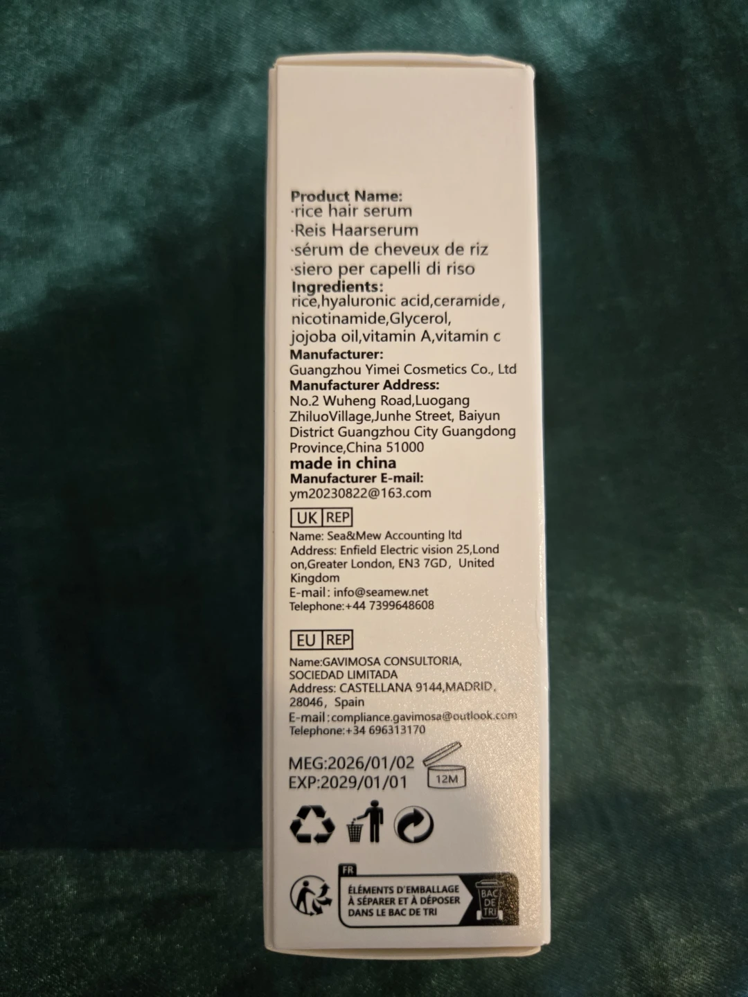Rozino Rice Hair Serum - 30ml✨️👩‍🦱 - photo 3