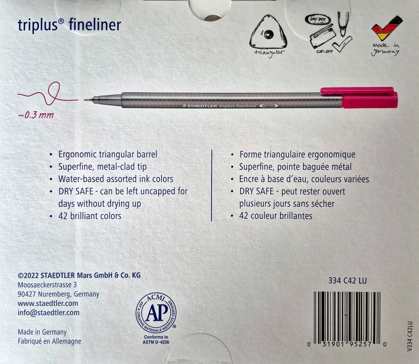 Staedtler Triplus Fineliner Pens - 42 Assorted Colours - photo 2