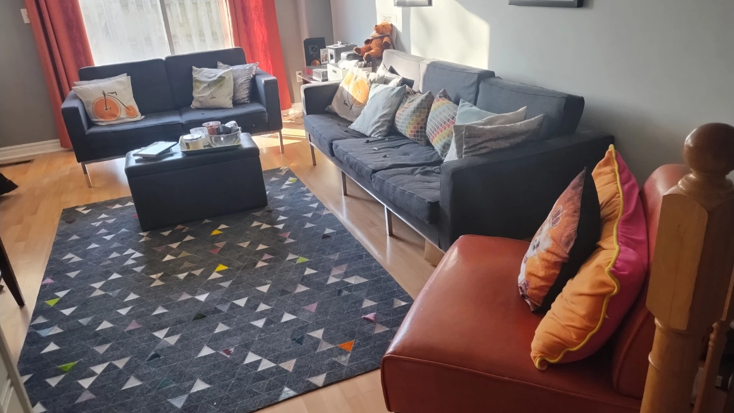 Dark Grey Sofa with Metal legs