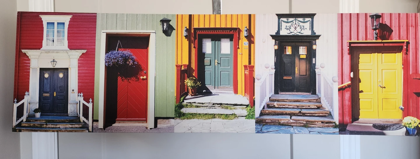 Panoramic Photo Print - Colorful Doors