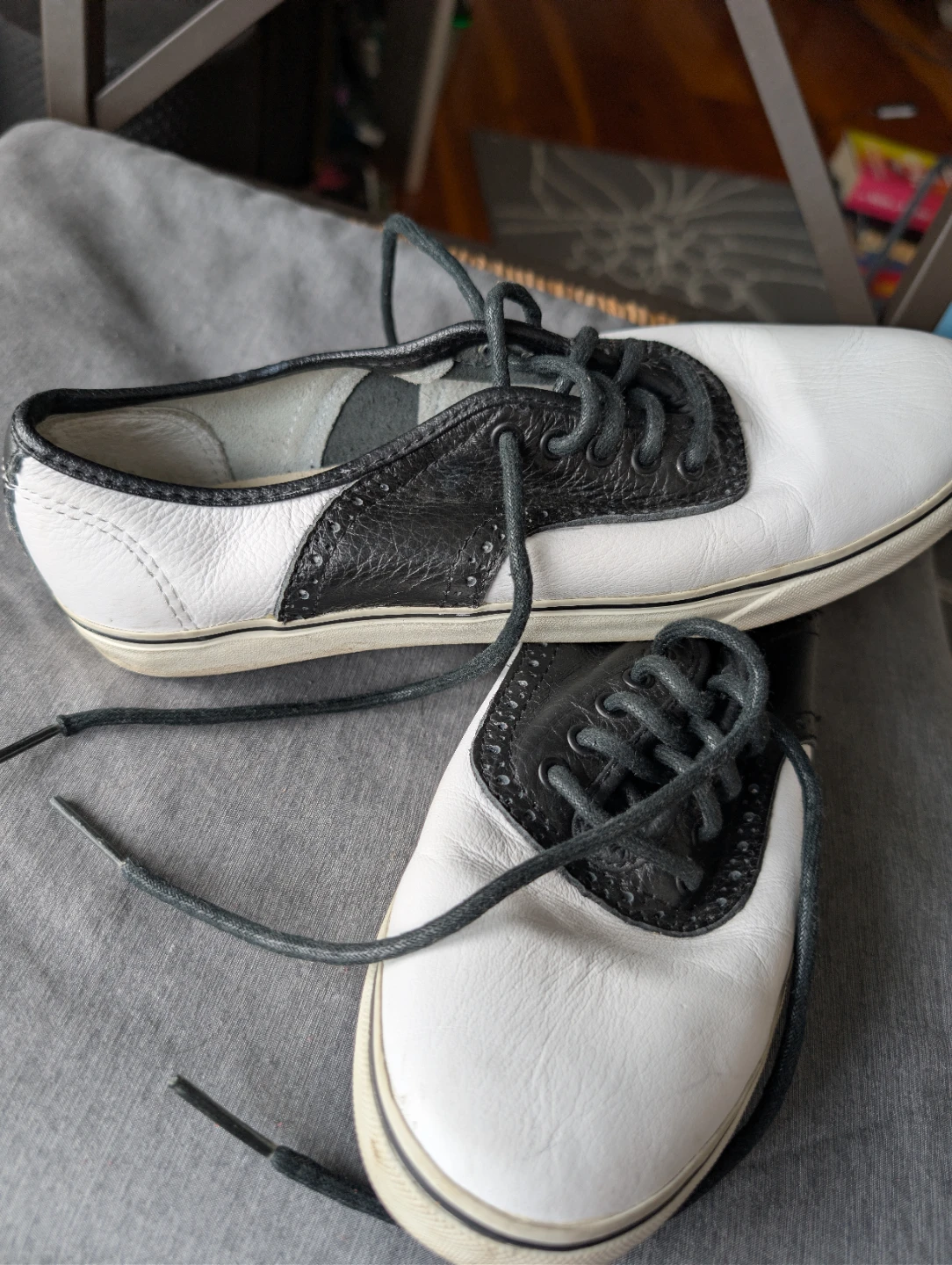 Vans Saddle Shoes - White & Black Leather - photo 2