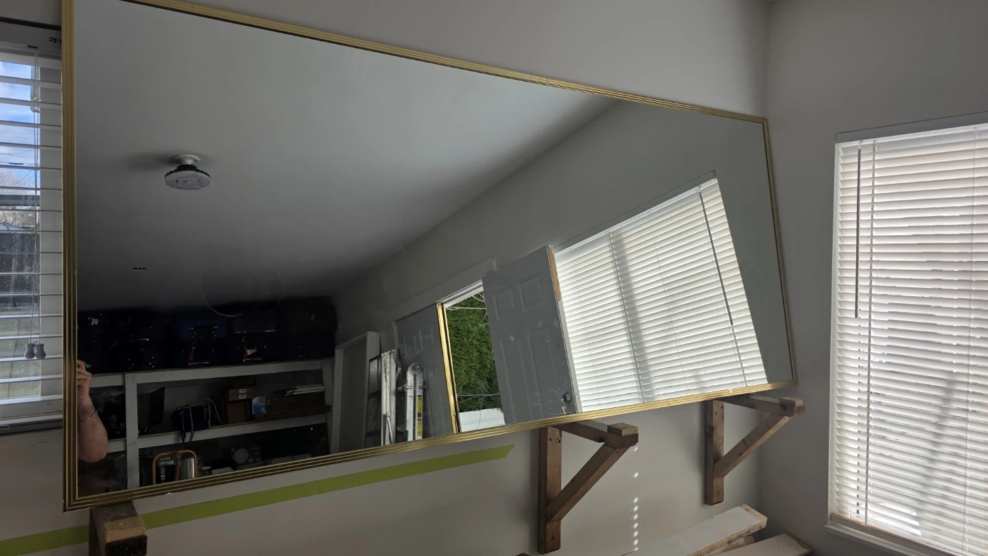 Large Gold Framed Mirror 42x95 inches