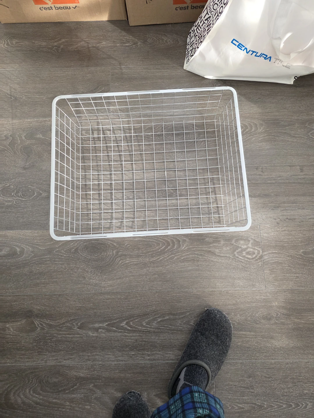 White Wire Storage Basket ( set of 3 ) - photo 2