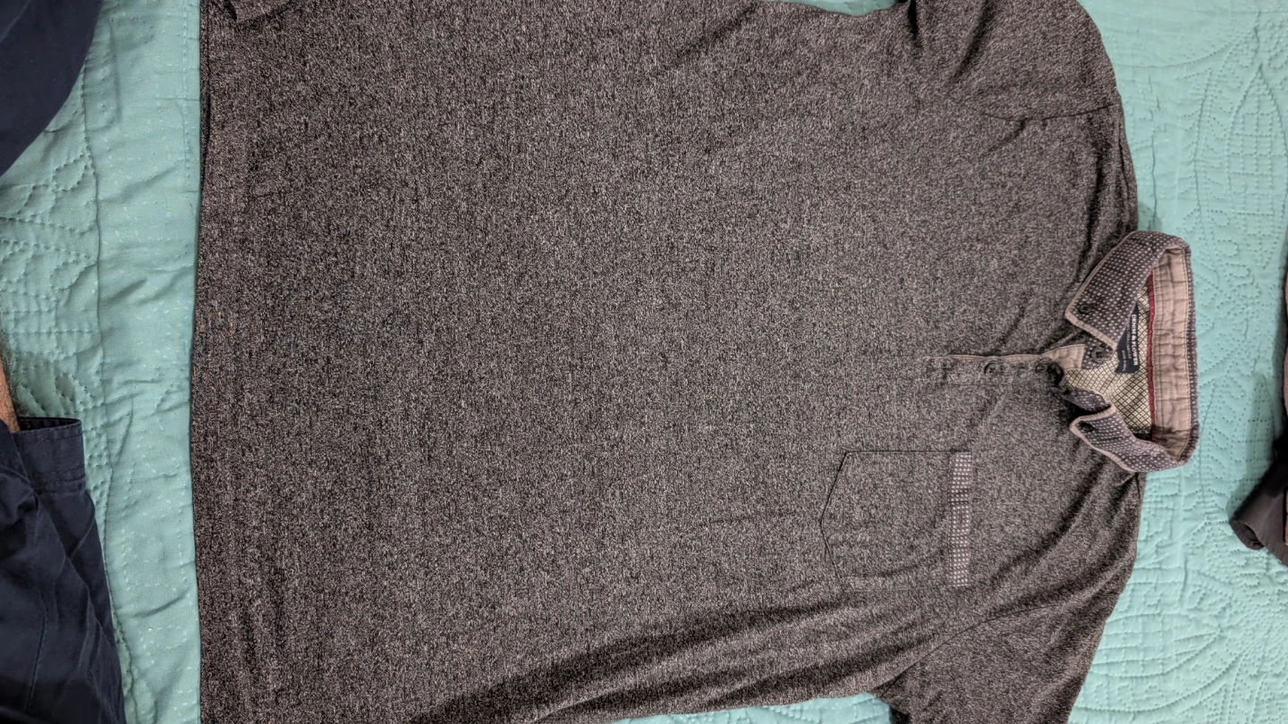 Denim & Flower Men's Grey Marl Polo Shirt Slim Fit