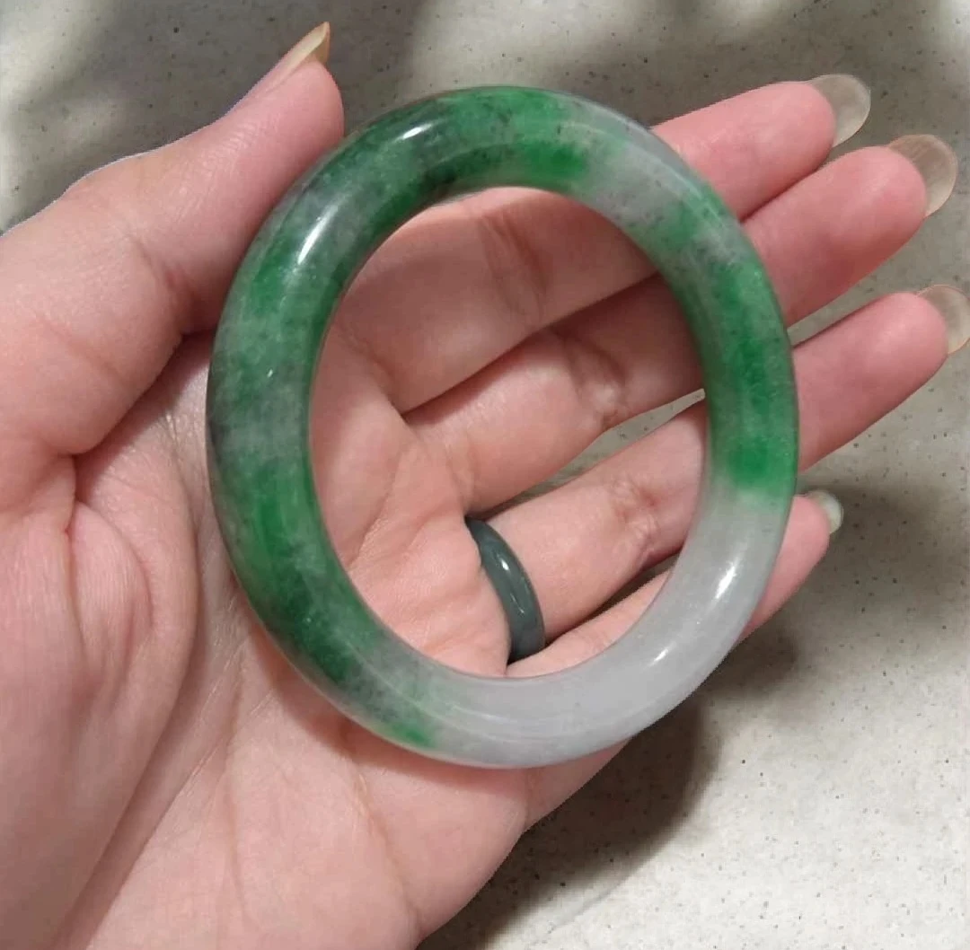 Natural Jadeite Bangle - photo 3