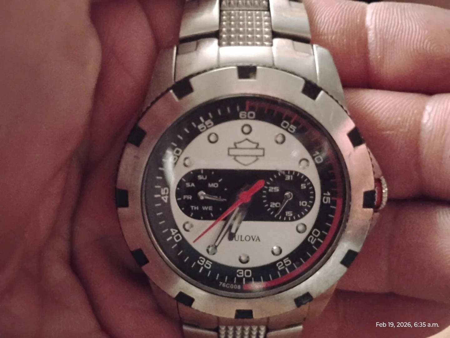 Harley-Davidson Bulova Chronograph Stainless Steel Watch