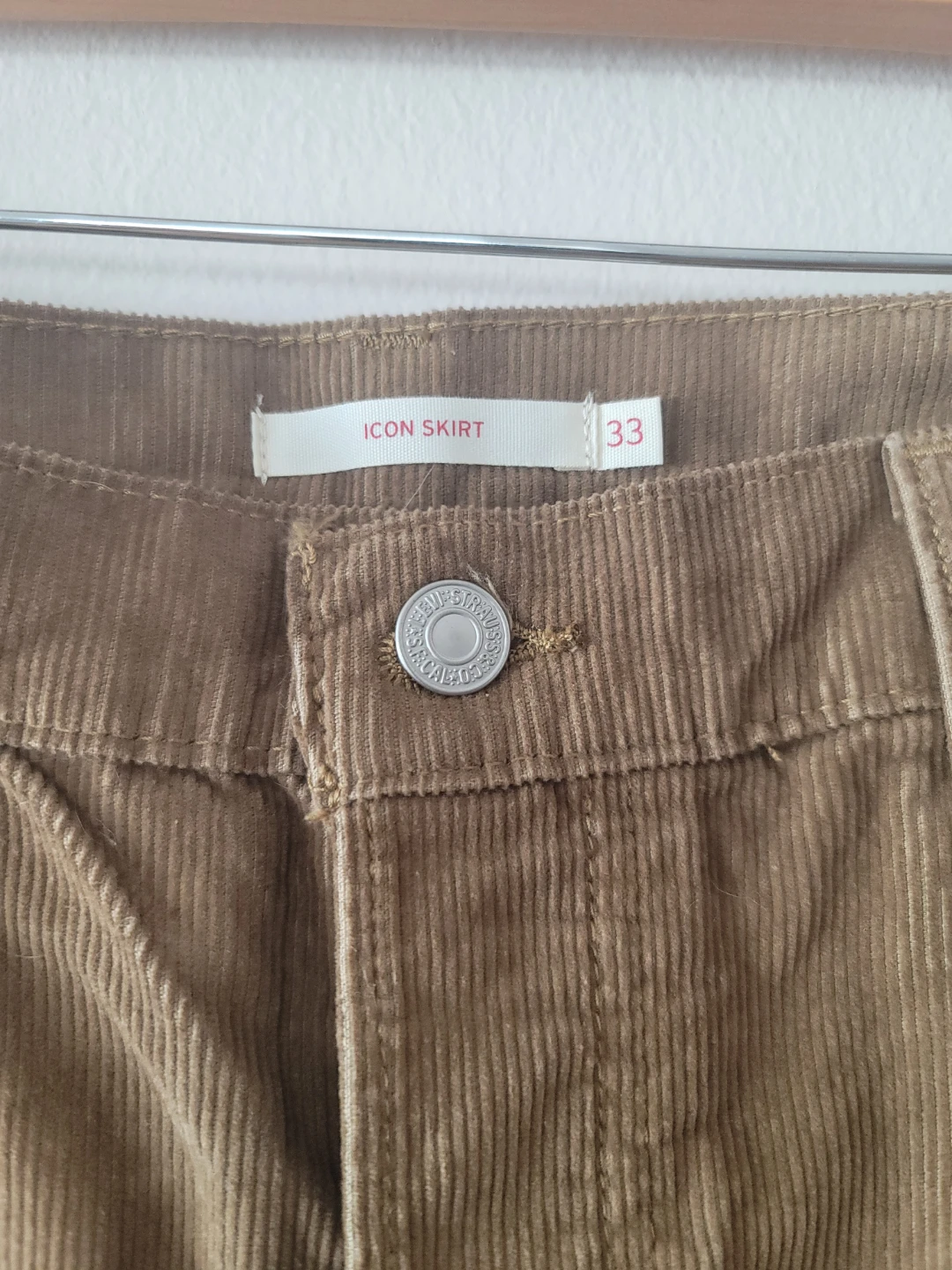 Levi's Icon Corduroy Mini Skirt Y2K Indie Retro Grunge Sz 33 New - photo 2