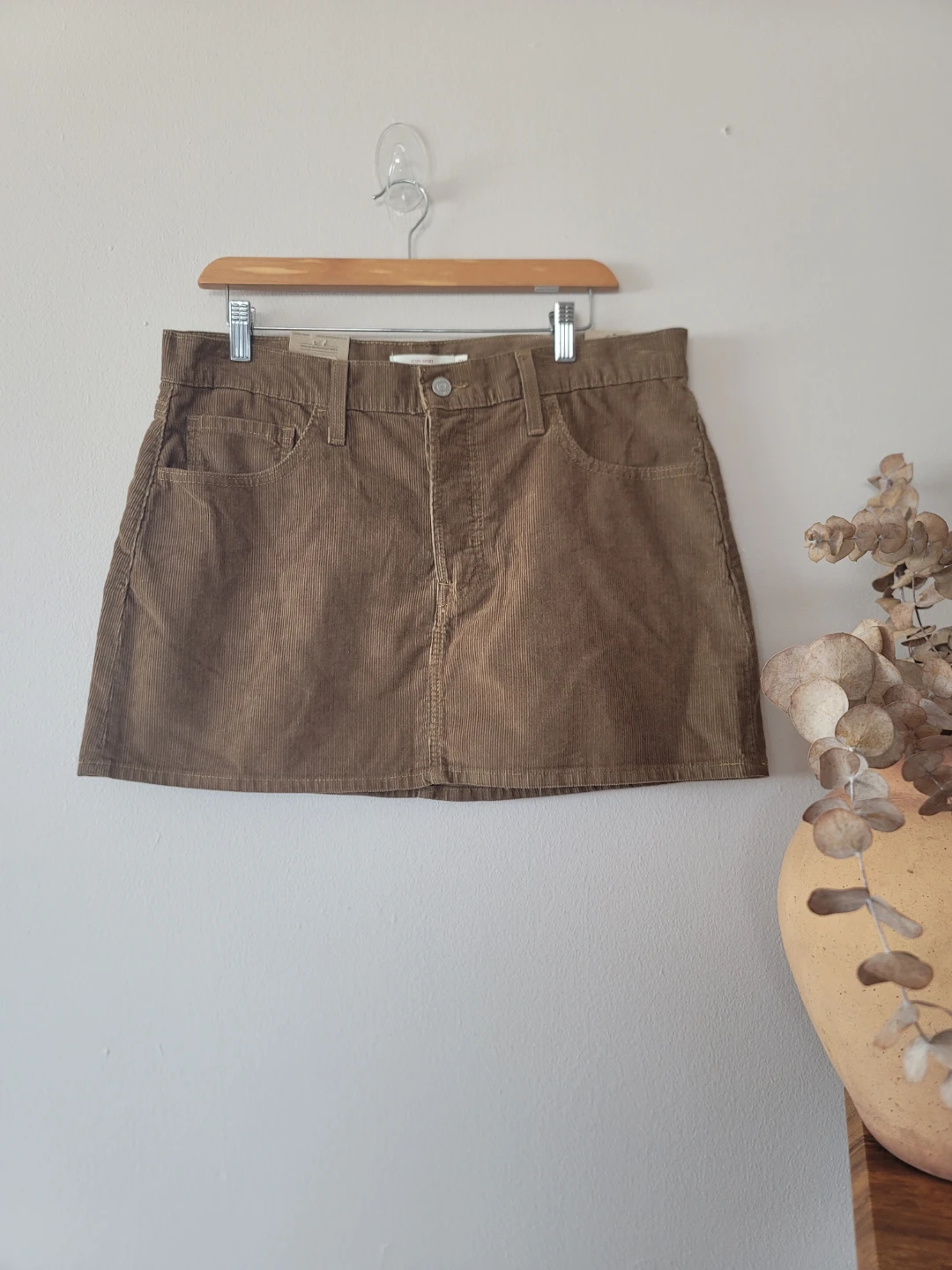 Levi's Icon Corduroy Mini Skirt Y2K Indie Retro Grunge Sz 33 New - photo 4